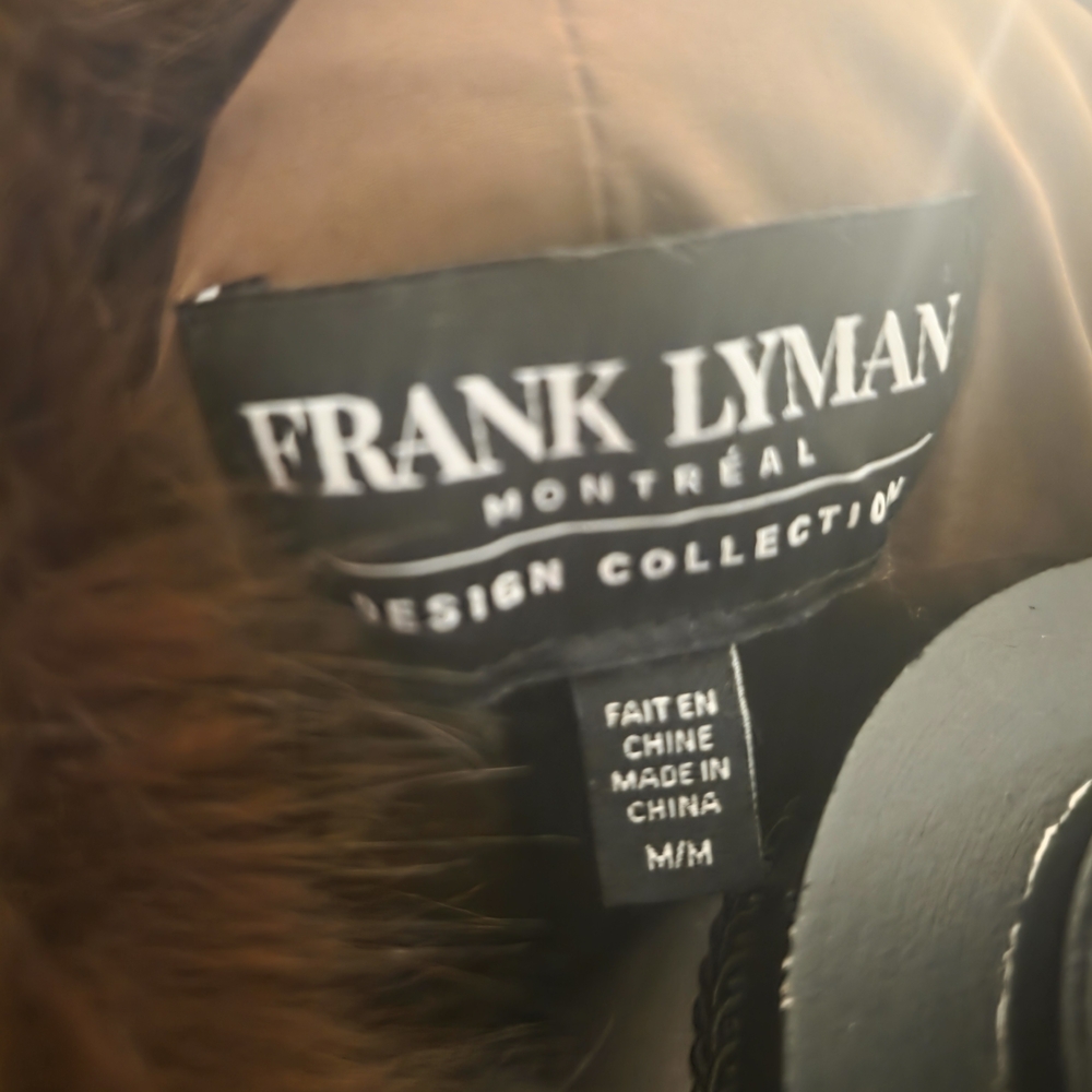 Frank Lyman Design Brown Faux Fur Coat - Picture 4 of 4
